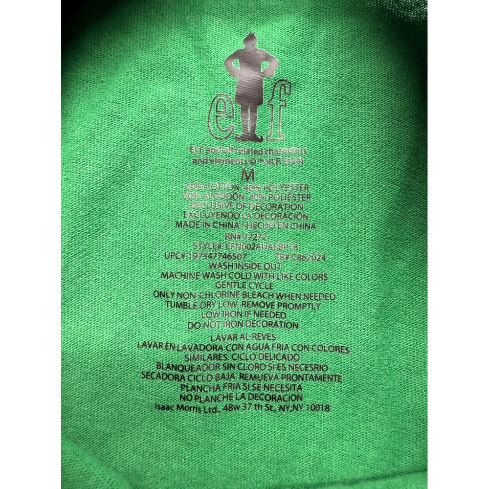 Elf Movie Buddy The Elf Does Somebody Need A Hug Green Graphic T-Shirt Mens M - Picture 2 of 6